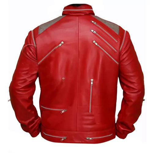 Michael Jackson Beat It Faux Red Leather Jacket