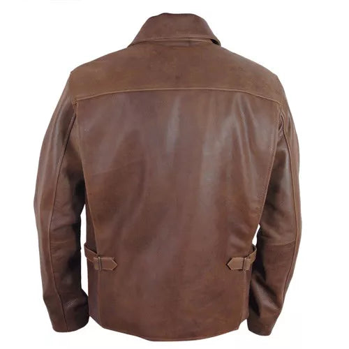 Indiana Jones Harrison Ford Indy Faded Brown Leather Jacket