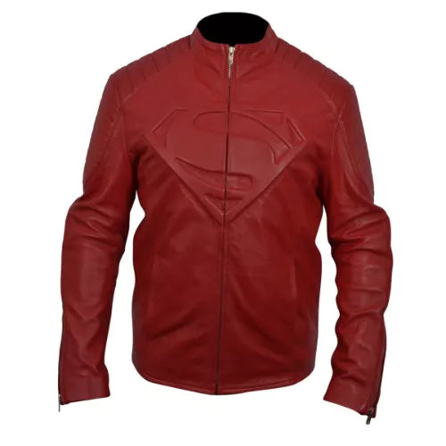 Smallville Superman Red Faux Leather Jacket