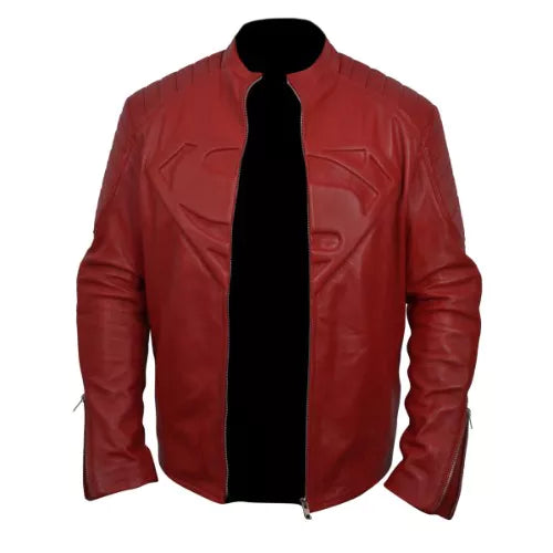 Smallville Superman Red Faux Leather Jacket