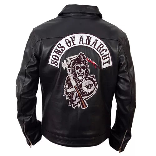 Sons Of Anarchy Black Biker Faux Leather Jacket