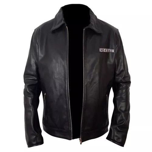 Sons Of Anarchy Black Biker Faux Leather Jacket