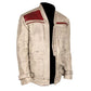 Star Wars Finn Distressed White Genuine Leather Jacket Waxed