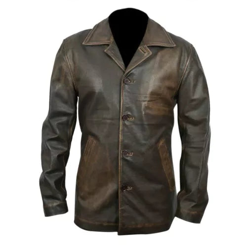 Supernatural Dean Winchester Distressed Brown Long Leather Jacket