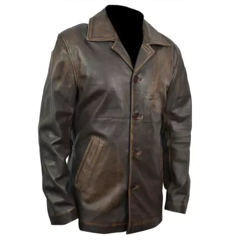 Supernatural Dean Winchester Distressed Brown Long Leather Jacket