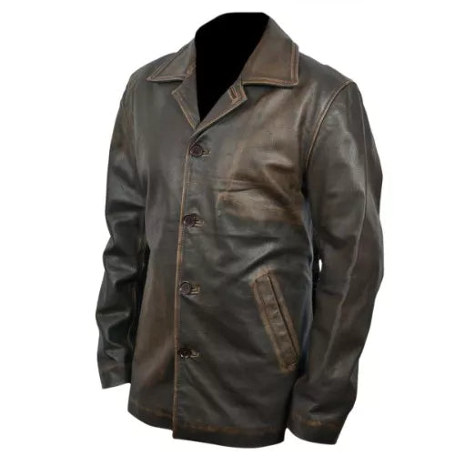 Supernatural Dean Winchester Distressed Brown Long Leather Jacket