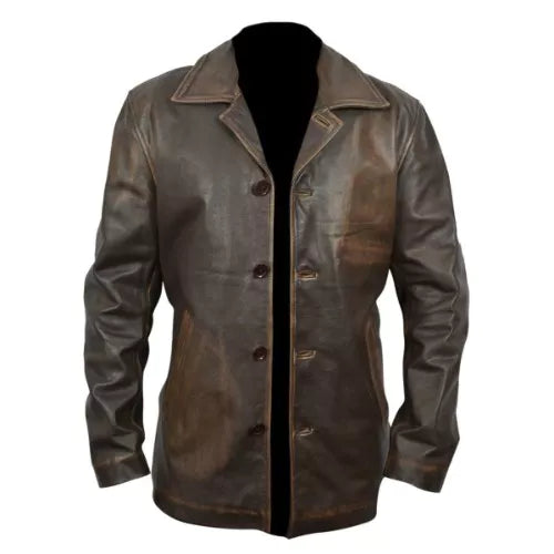 Supernatural Dean Winchester Distressed Brown Long Leather Jacket