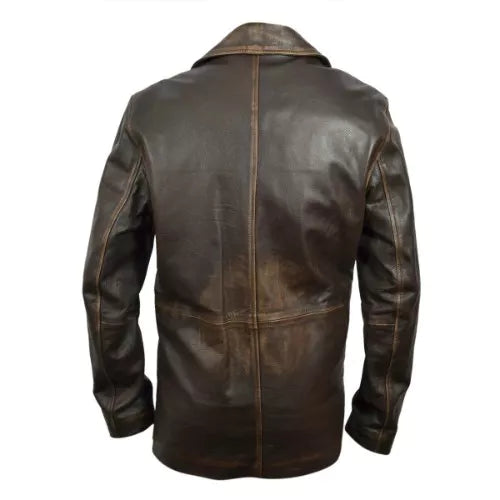 Supernatural Dean Winchester Distressed Brown Long Leather Jacket