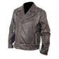 Terminator Distressed Black Biker Leather Jacket