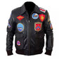 Top Gun Black Bomber Faux Leather Jacket