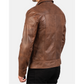 Brown Lavendard Biker Leather Jacket