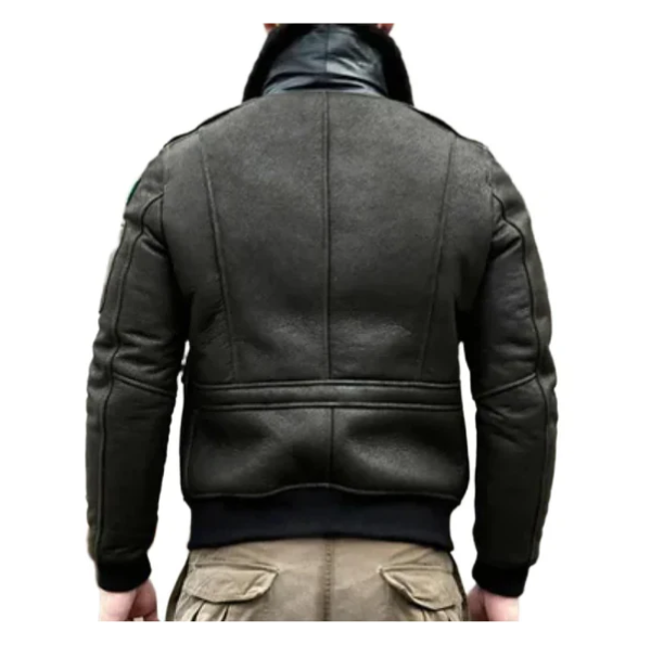 Men's B3 RAF Aviator Bomber Faux Shearling Leather Jacket