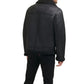 Men's Faux Shearling Real Black Leather Jacket