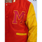 MJ Thriller Michael Jackson Red M Logo Varsity Letterman Bomber Jacket