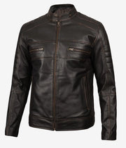 Men's Vintage Brown Real Leather Jacket