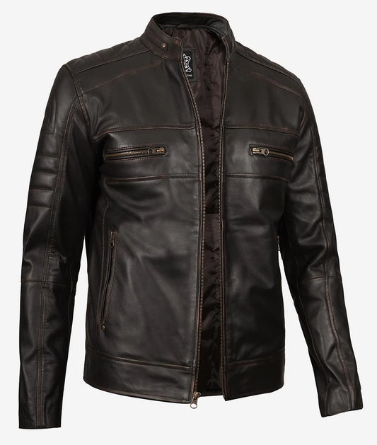 Men's Vintage Brown Real Leather Jacket