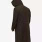 Delbert Men's Olive Green Premium Wool Coat with Hood