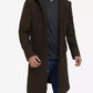 Delbert Men's Olive Green Premium Wool Coat with Hood