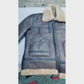 Men’s Brown B3 Flying Shearling Leather Long Jacket