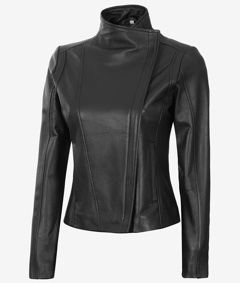 Arezoo Women's Black Real Leather Jacket